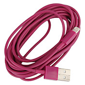 Foudre 8Pin Colorful charge et le câble de données pour iPhone 5, iPad Mini, iPad 4, iPod (300cm de longueur)