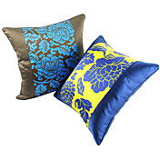 Conjunto de 2 Floral capa de poliéster País Pillow decorativa