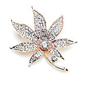 Flower Alloy With Rhinestones Brooch (More Colors)