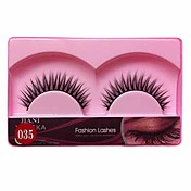 1 Pair Black Machine Made False Eyelashes YBK035