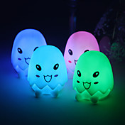 Cute Vinyl Egg LED Lamp - Set of 4 (Color Changing, Built-in Botton Cell)