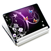 "Farfalle e fiori" laptop Sticker Motivo della pelle di protezione per 10 "/ 15" laptop (15 "adatto a sotto i 15")