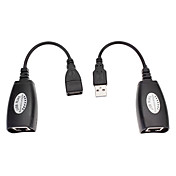 Self-Powered USB RJ45 Extension Adapter Up To 150FT Length(Black)