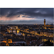 Impresso Paisagem Arte do velho rio por Giuseppe Torre