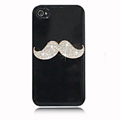 Zircon Mustache Pattern Hard Case for iPhone 4/4S