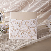 elegante corte de flores invitación de la boda (juego de 50)