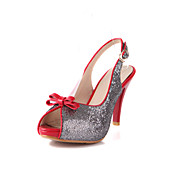 Leatherette Stiletto Heel Peep Toe / Sandals With Sequin Party / Evening Shoes (More Colors)