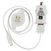 Tiny Car Charger mit ausziehbarem Kabel Blitz für iPhone 5, iPod (DC12-24V, 1A)