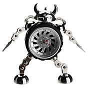 Pneumatico Robot Style Desktop analogico sveglia (argento, 1xAA)