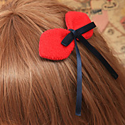 Handmade Red Polyester Black Ribbon Casual Lolita Headpiece