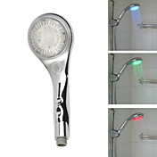 Hedendaagse Temperature Control 3 Kleuren wijzigen LED Handle Douchekop-chroom