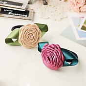 Women's Elegant Rose Mix Bow Silk Hair Tie