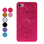 Rose Pattern Hard Case for iPhone 4 (Assorted Colors)