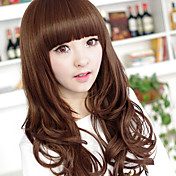 Zipper Light Brown 70cm Casual Lolita Wave Wig