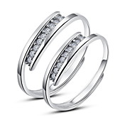 Sjarmerende 925 Sterling Silver med Cubic Zirconia par Ringss