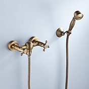 Antique Brass Finish Tub Faucet with Hand Shower