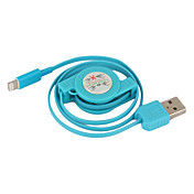 Colorful foudre 8Pin charge rétractable et câble de synchronisation pour iPhone 5, iPad Mini, iPad 4 (75cm de longueur)