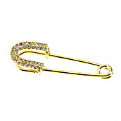 Cristal brillante broche (de oro)
