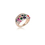 Charme cristallo anello in platino placcato (Random Deliver)