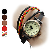 Kvinders Fashional Style PU analog kvarts armbånd Watch (assorterede farver)