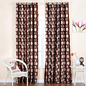 (Deux panneaux) polka rideaux occultants dots jacquard classique