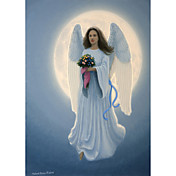 Printed Art Fantasy Moon Angel by Richard Burns
