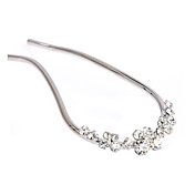 Chic Alloy With Rhinestone Flower Women's Wedding Hairpins