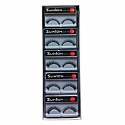 10 Pair Black Machine Made False Eyelashes SL125