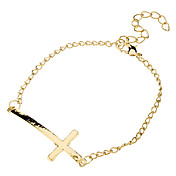 Chic Metallic Cross Bracelet