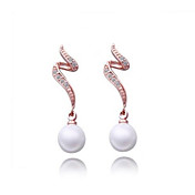 Rose Gold / Platinum Boucles d'oreilles plaqué perles irrégulières (plus de couleurs)