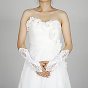 satinato senza dita da sposa gomito lunghezza guanti