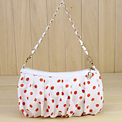 Cute Chiffon Contrast Color Dots Shoulder Bag