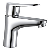 Contemporary Chrome Finish Brass Bathroom Sink Faucet
