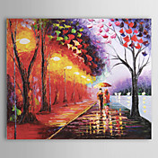 pintados à mão paisagem pintura a óleo com moldura esticada 1211-ls0223