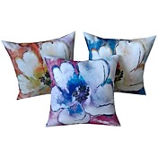 Conjunto de 3 padrão da cópia do poliéster fronha decorativa Floral