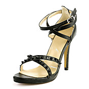 Fashion Leather Stiletto Heel Sandals With Rivet Party / Evening Shoes(More Colors)