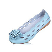 Leather Flat Heel Loafers & Slip-ons With Flower Hollow-out Party / Evening Shoes (More Colors)