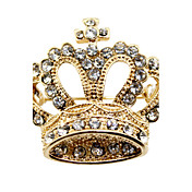 Liga lindo com broche de cristal da coroa da Mulher