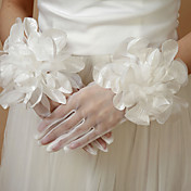 Delicate Tulle Fingertips Wrist Length Wedding/Evening Gloves