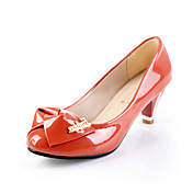 Stylish Leatherette Chunky Heel Closed Toe With Bowknot Party / Evening Shoes(More Colors)