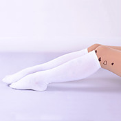Branco Velvet clássico Sub-Joelhos Socks
