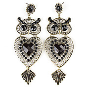 Owl Shape Wreath Resin Earrings