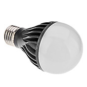 E27 8W 750LM 6000K Natural White Light Black Shell LED Ball Bulb (85-265V)
