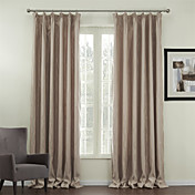 (Two Panels) Classic Jacquard Curve Blackout Curtains