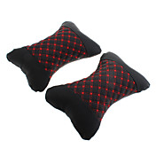 Confortable Lattice Motif Neck Guard appuie-tête Oreiller Coussin pour les voitures (2 pièces)