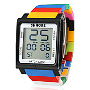 Men's Plastic Automatic Digital Wrist Watch (Multi-Colored)