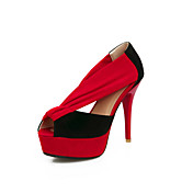 Stylish Suede Stiletto Heel Peep Toe With Split Joint Party / Evening Shoes(More Colors)