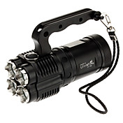 LetterFire T90 4-Mode 4xCREE XML-T6 + R5 LED Flashlight (4500LM 4x18650 Black)