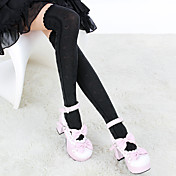 Fall in Love Unicolor Sweet Lolita Nos Knee Socks