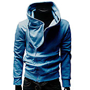 Cotone dell'uomo inclinato Zipper Hoodie (colori assortiti)